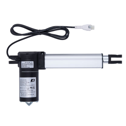 Linear actuator with cable on a white background