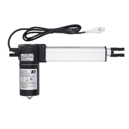 Electric linear actuator with cable on a white background