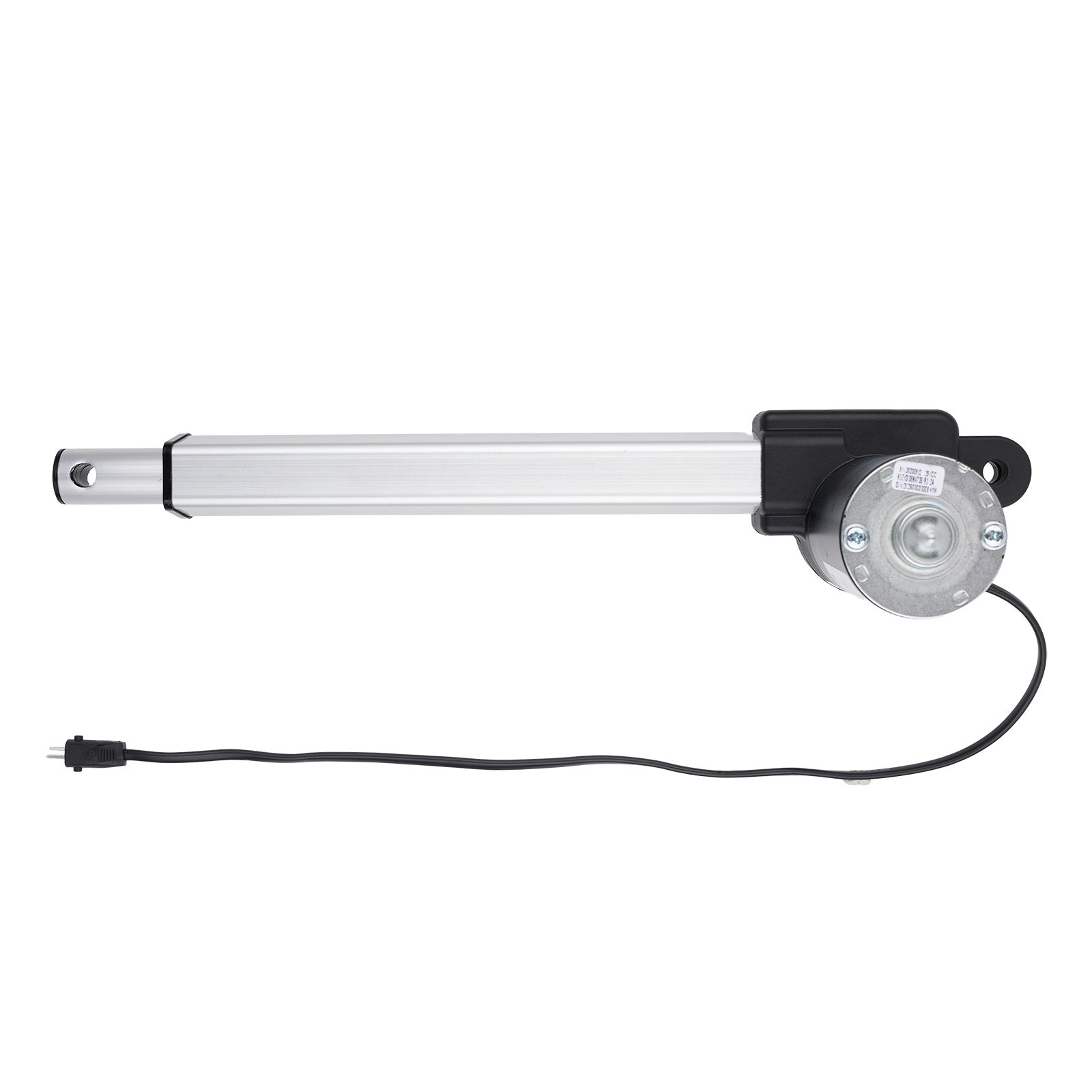 Linear actuator on a white background