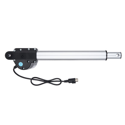 Linear actuator with power cable on a white background