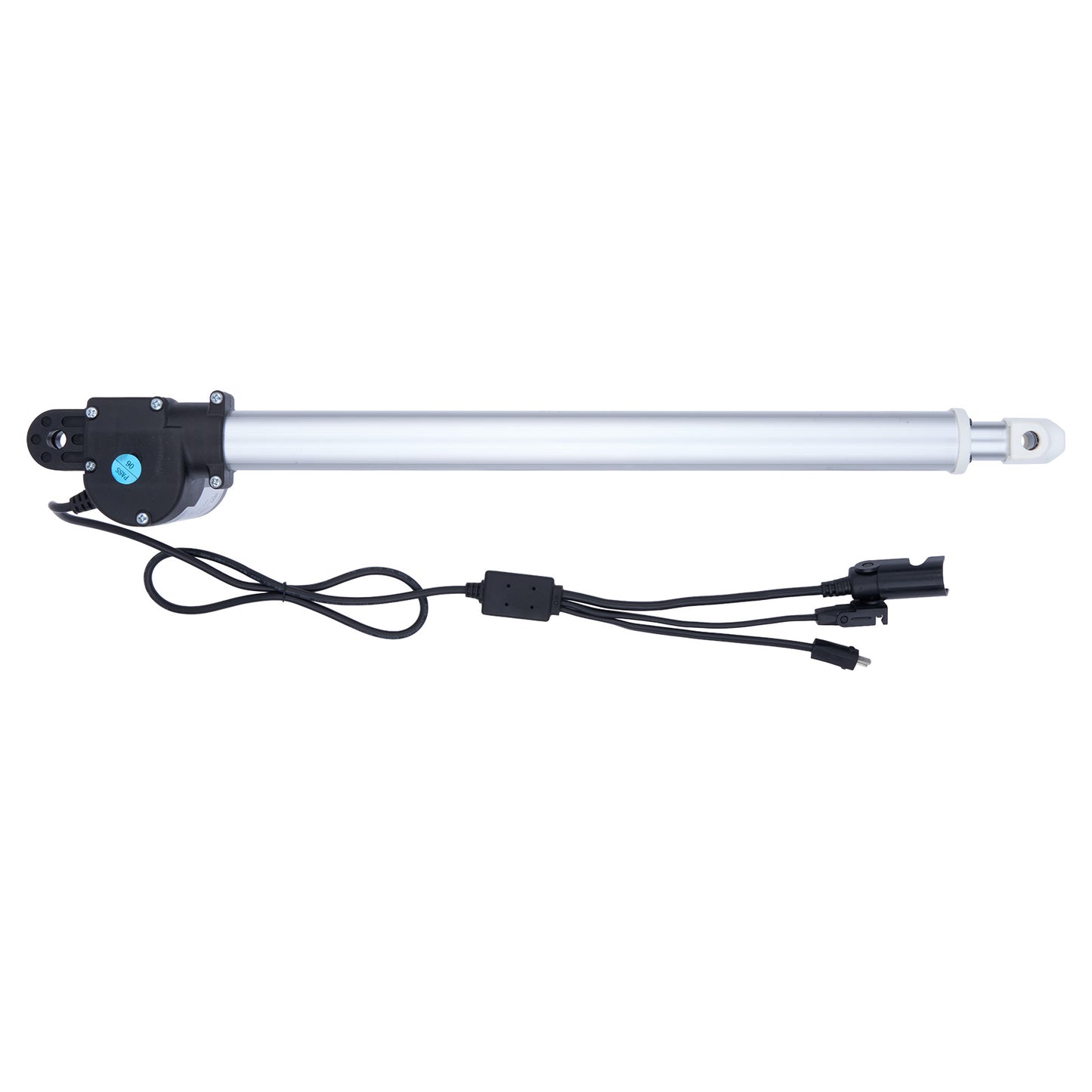 Linear actuator with cable on a white background