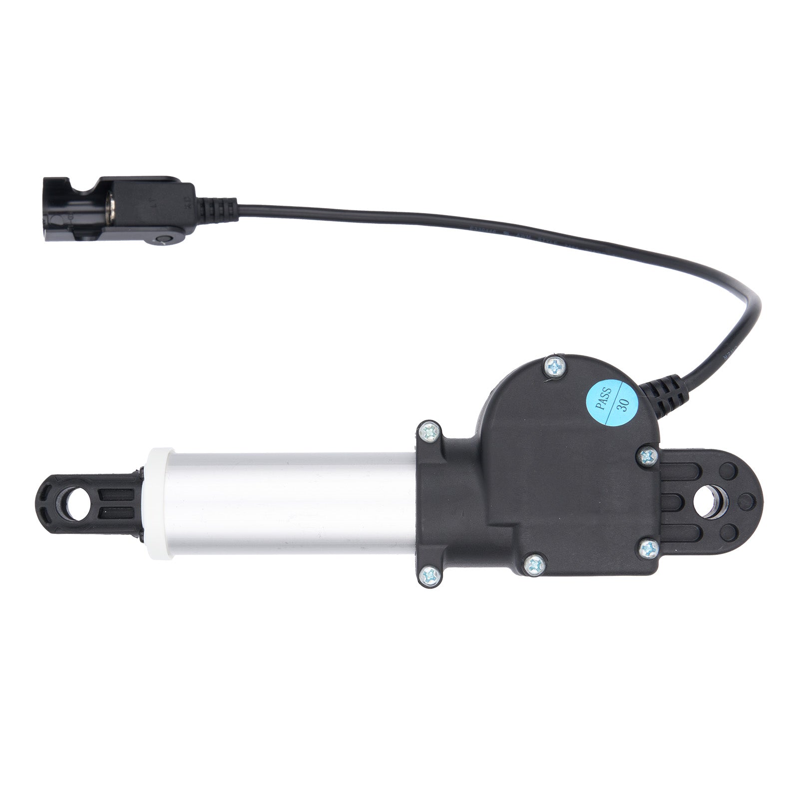 Mechanical component with a cable on a white background