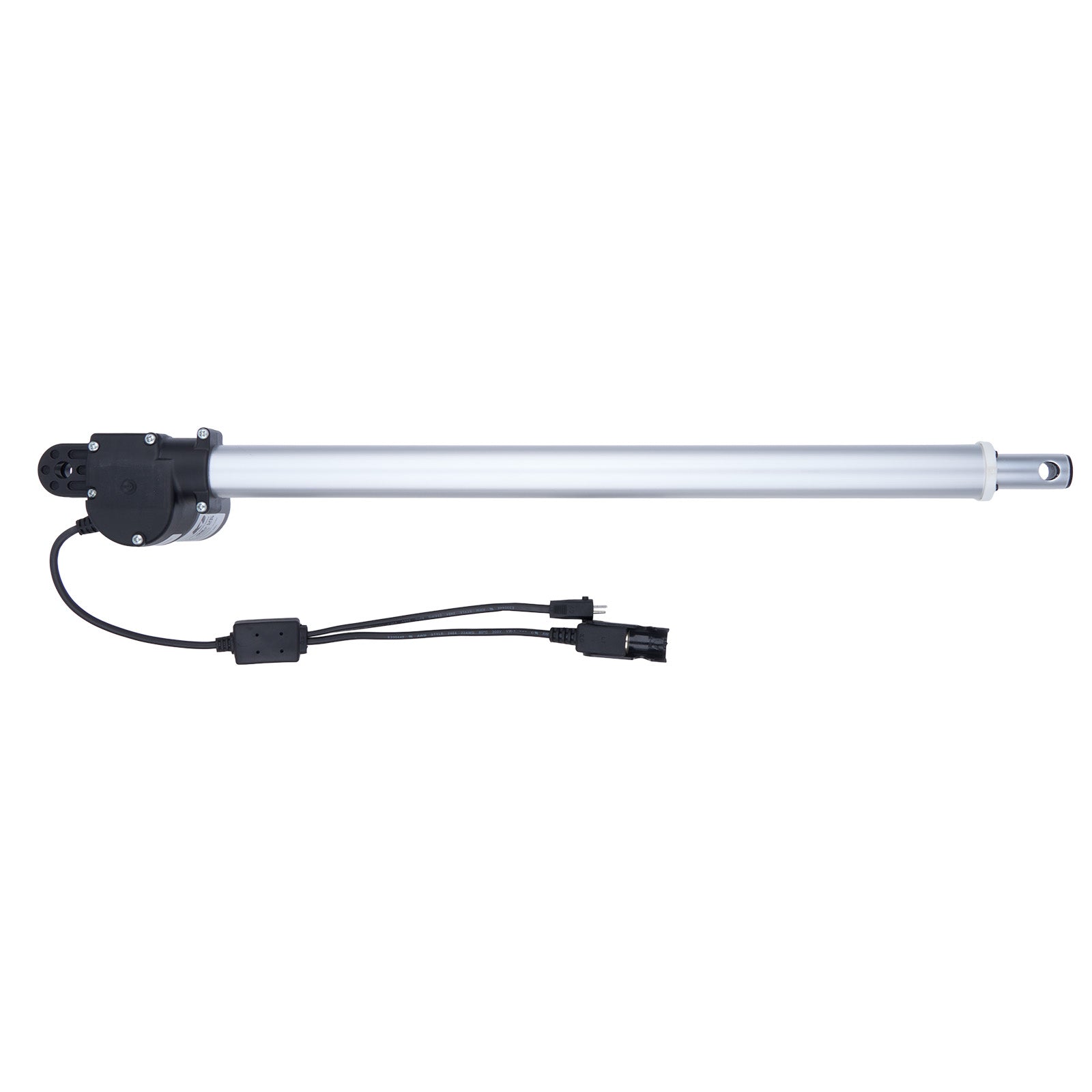 Linear actuator with cables on a white background