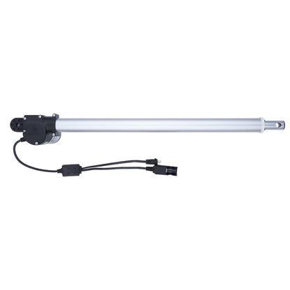 Linear actuator with cables on a white background