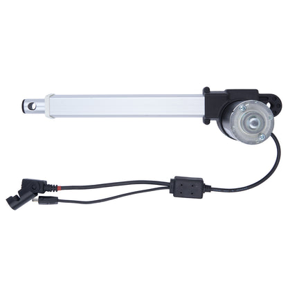 Mechanical arm with a light bulb and wiring on a white background