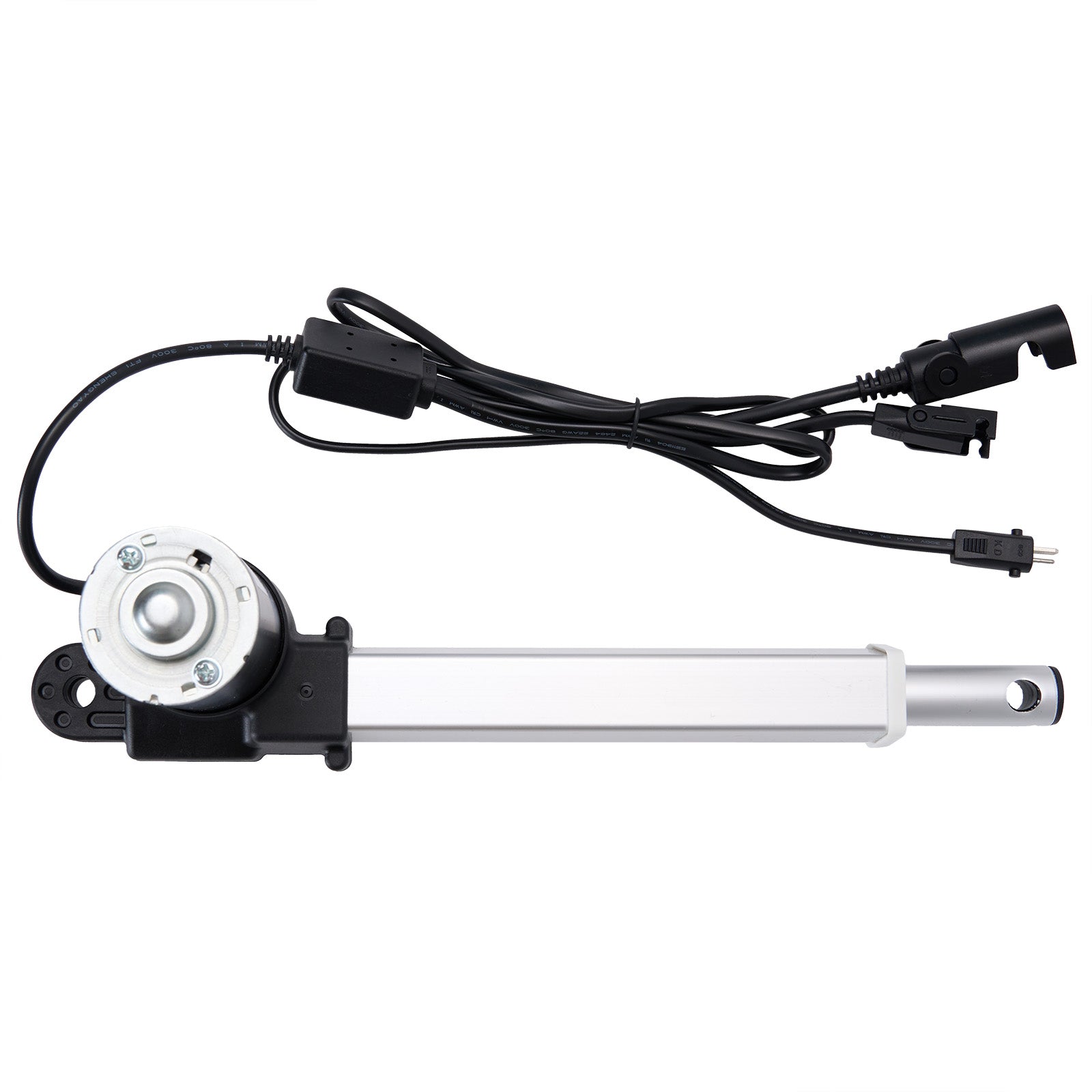 Mechanical actuator with wiring on a white background