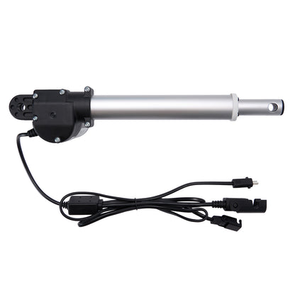 Linear actuator with wiring on a white background
