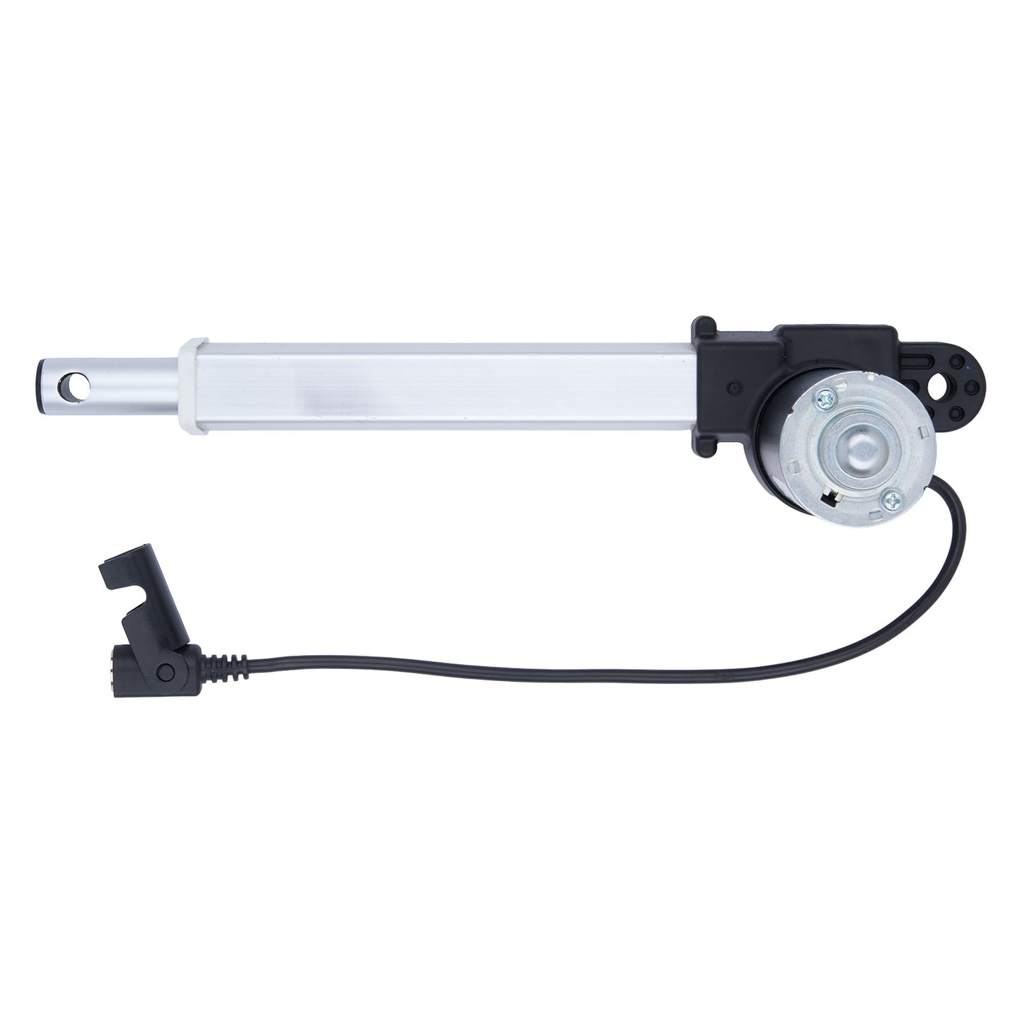 Motorized actuator with cable on a white background