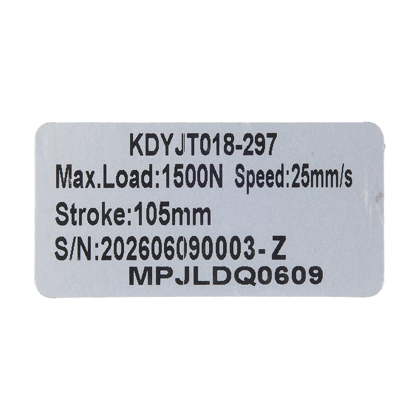 A rectangular gray label with rounded corners containing black printed text, shown on a plain white background.