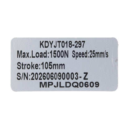 A rectangular gray label with rounded corners containing black printed text, shown on a plain white background.