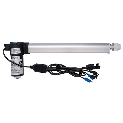 Linear actuator with cable on a white background