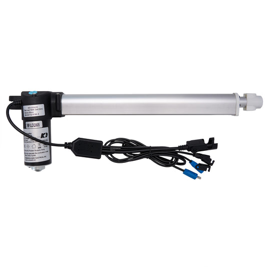 Linear actuator with cable on a white background