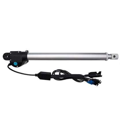 Linear actuator with cable on a white background