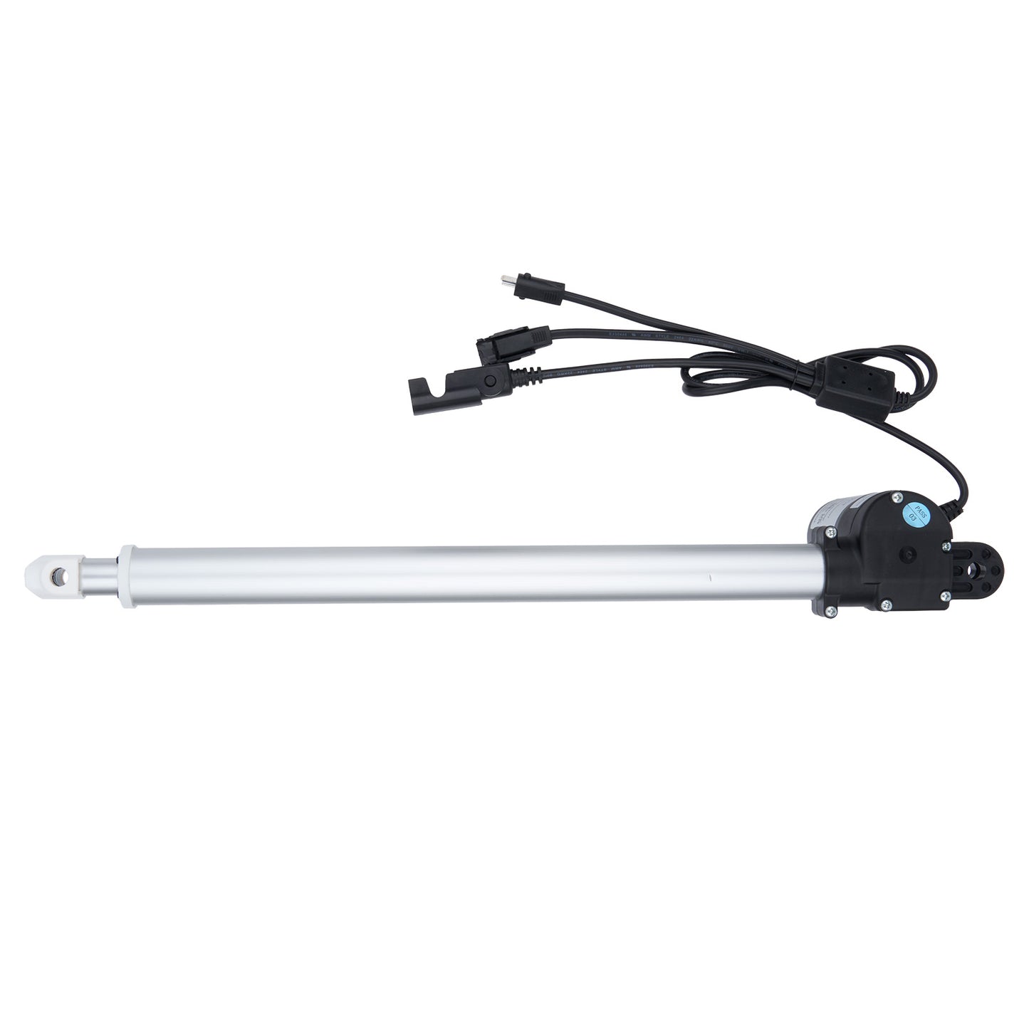 Linear actuator with cable on a white background