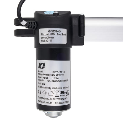 A black and silver industrial motor controller with printed technical specifications and a K2 logo, shown on a white background.
