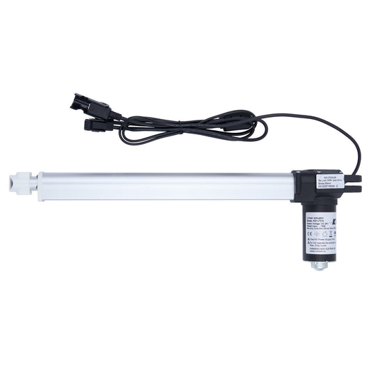 Linear actuator with cable on a white background
