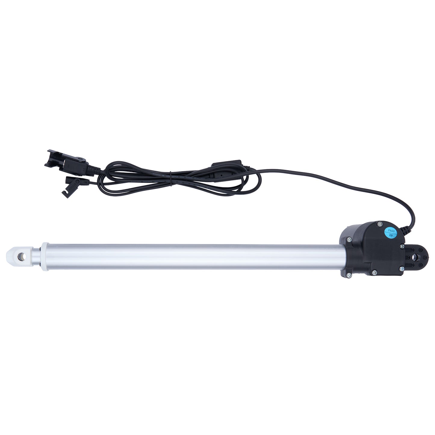 Linear actuator with cable on a white background