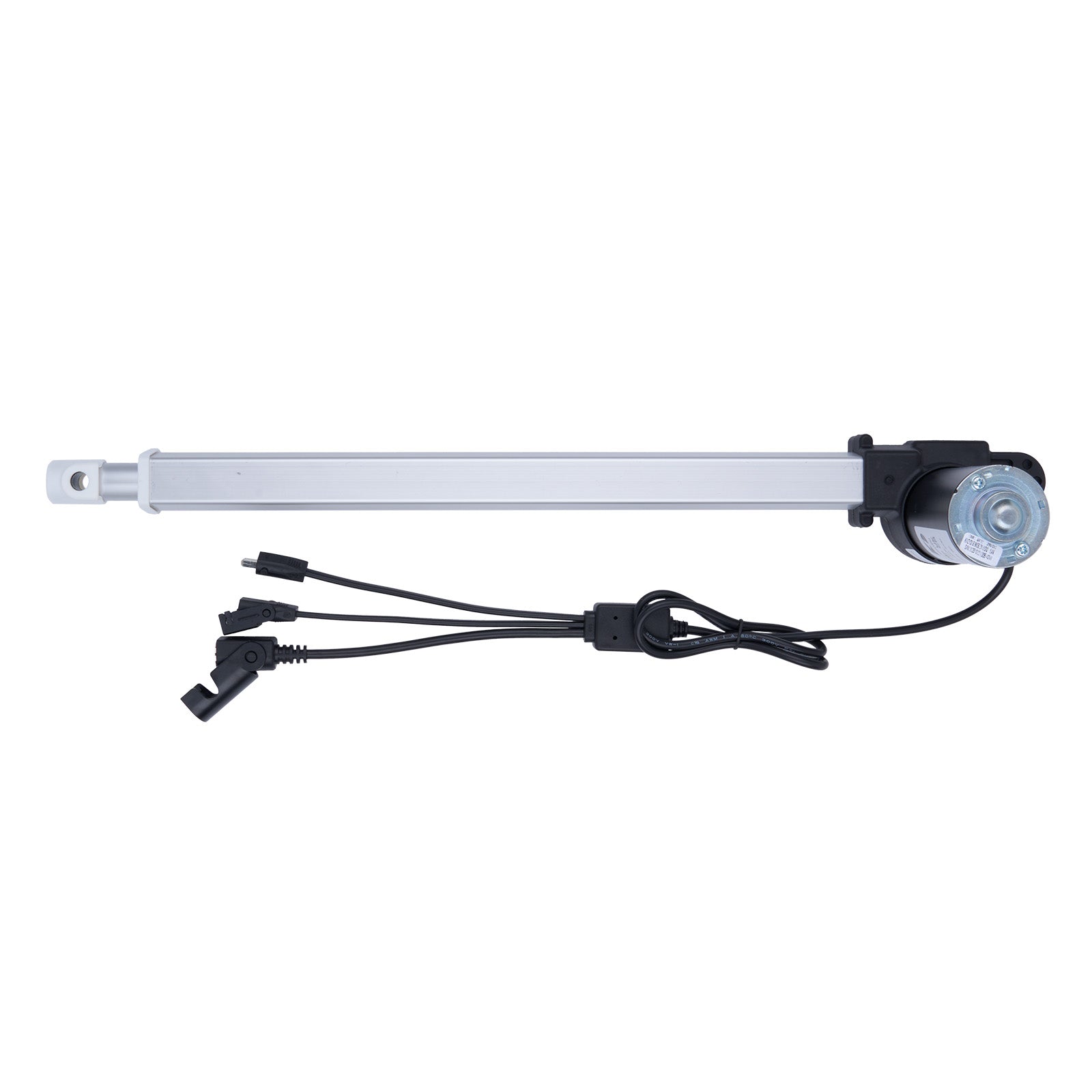 Linear actuator with cable on a white background