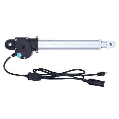 Linear actuator with cable on a white background