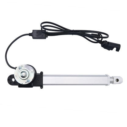 Motorized actuator with cables on a white background