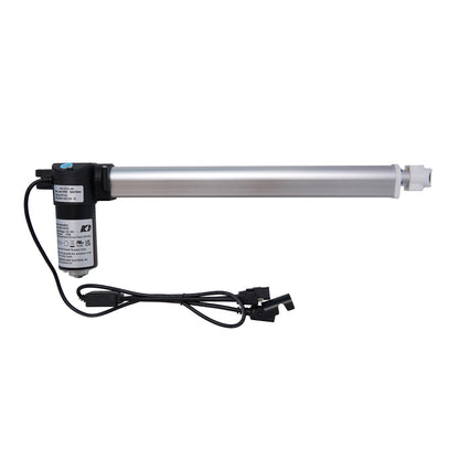 Linear actuator with cable on a white background