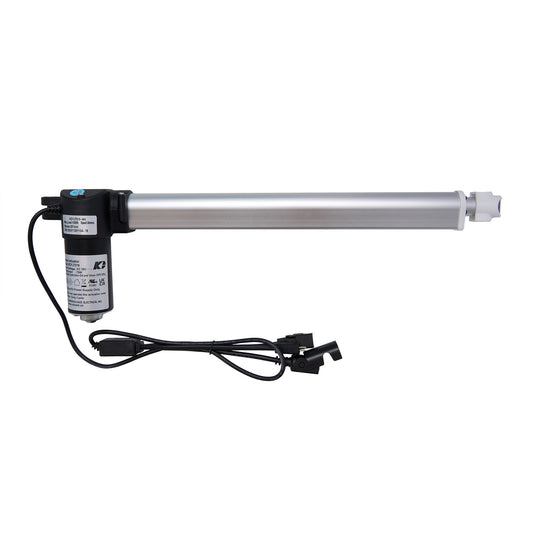 Linear actuator with cable on a white background