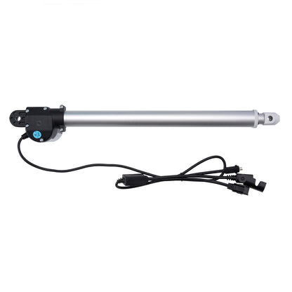 Linear actuator with wiring on a white background