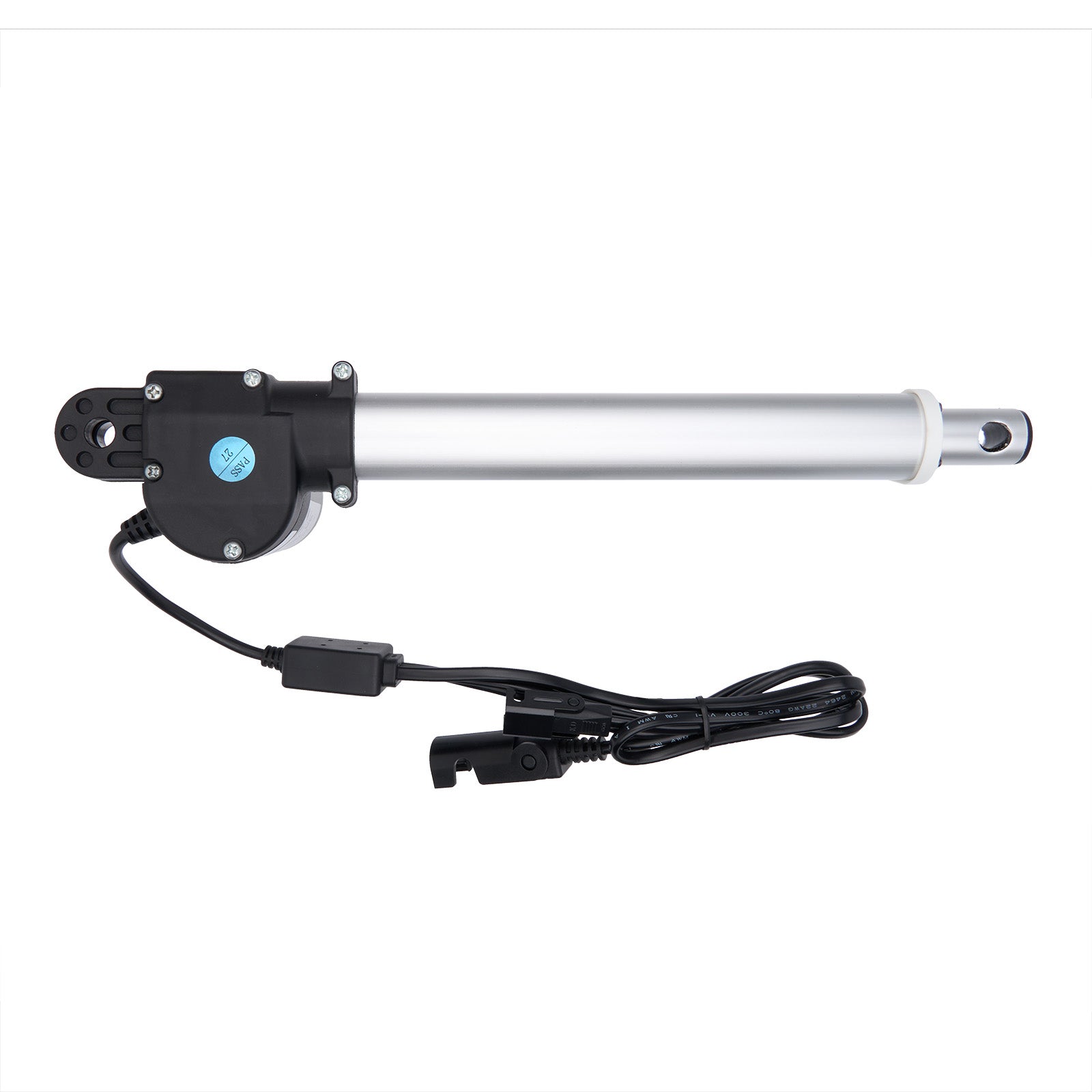 Linear actuator with cable on a white background