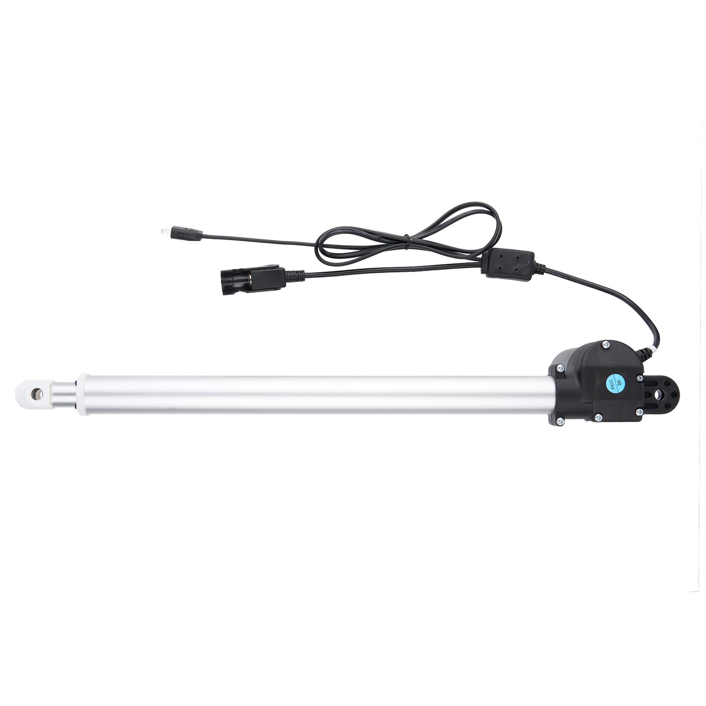 Linear actuator with cables on a white background