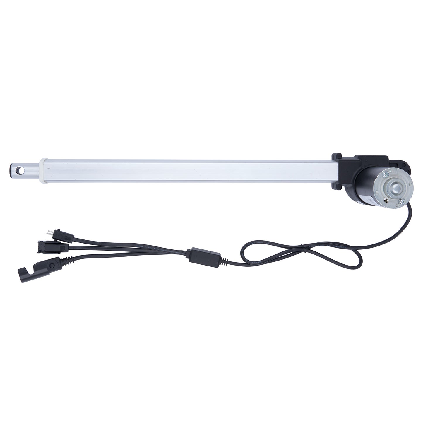 Linear actuator with cables on a white background