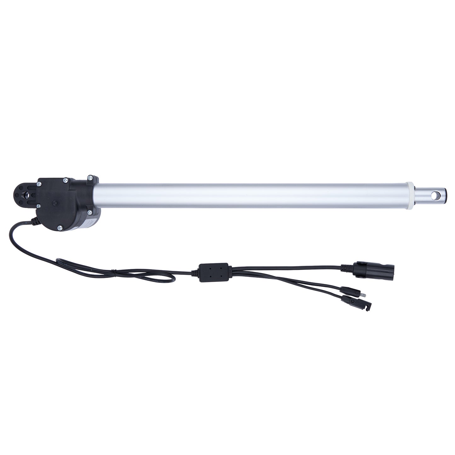 Linear actuator with cable on a white background