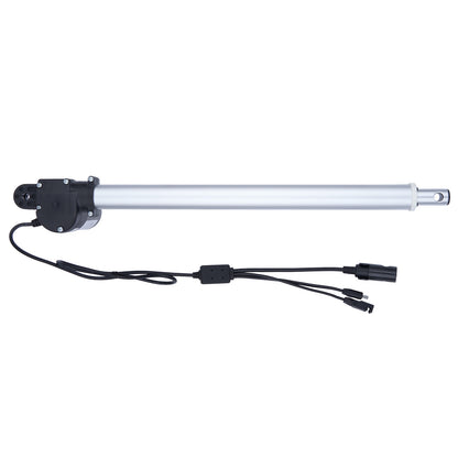 Linear actuator with cable on a white background