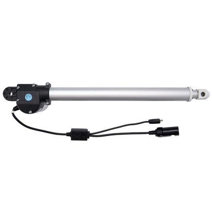 Mechanical actuator with wiring on a white background