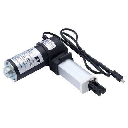 Electric actuator with wiring on a white background