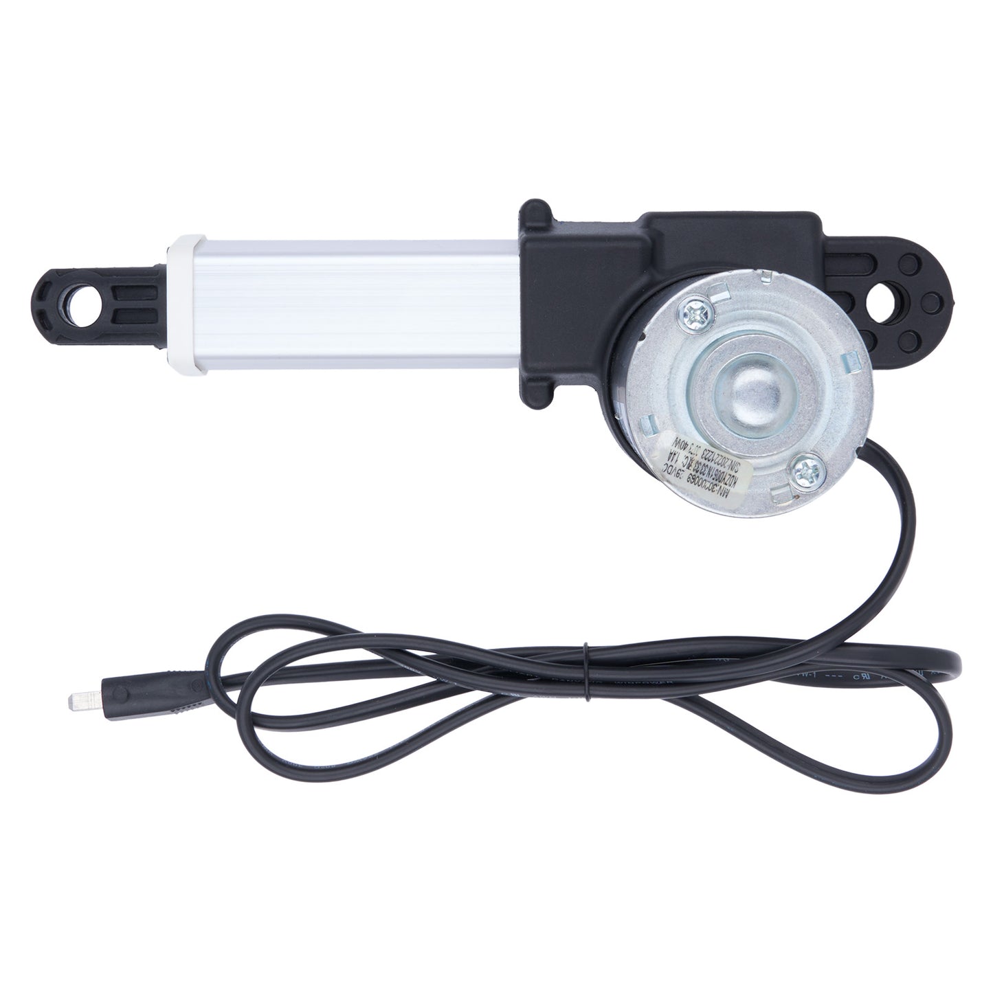 Mechanical component with a cable on a white background