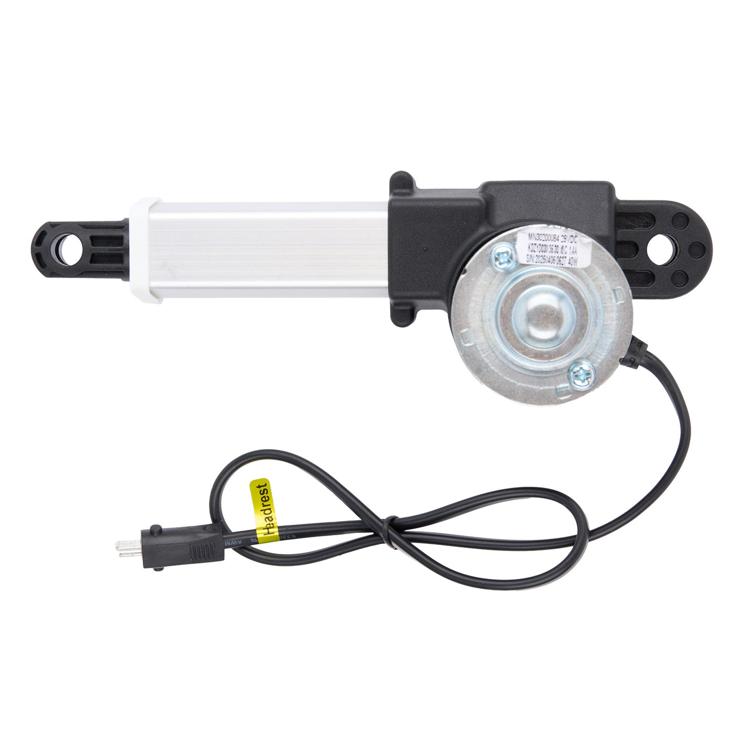 Mechanical actuator with cable on a white background