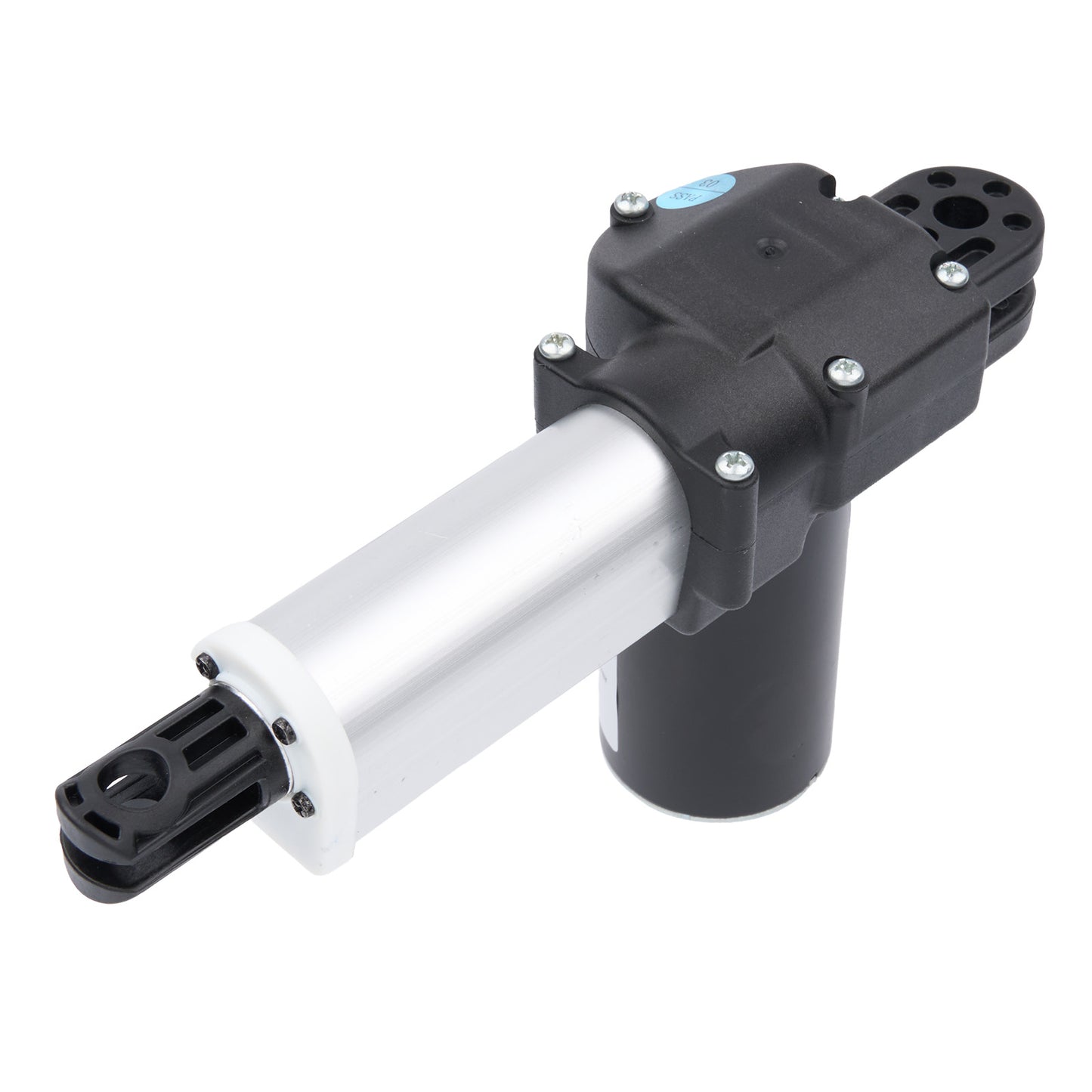 Mechanical component with white and black design on a white background