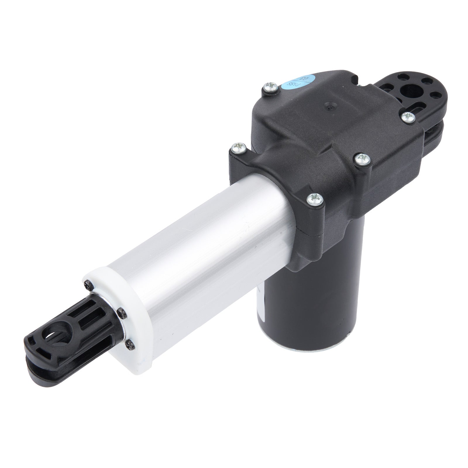 Mechanical component with white and black design on a white background