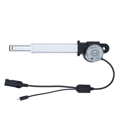 Motorized window regulator with wiring on a white background