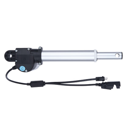 Linear actuator with power cord on a white background