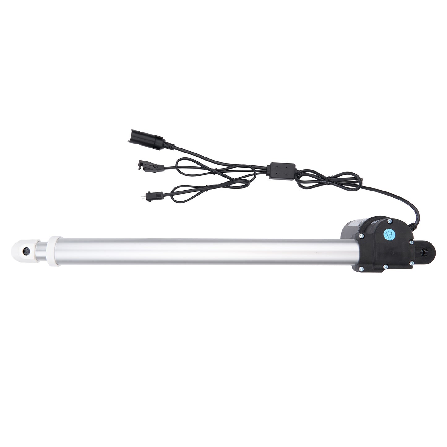 Linear actuator with cables on a white background
