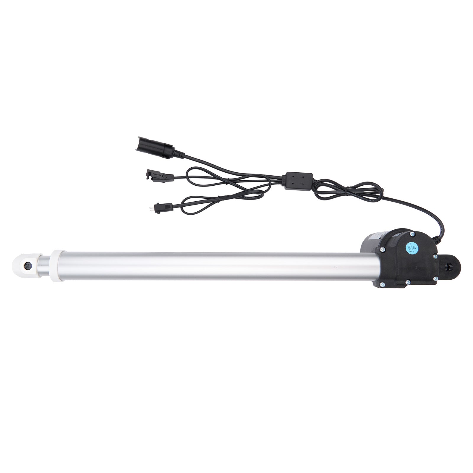 Linear actuator with cables on a white background