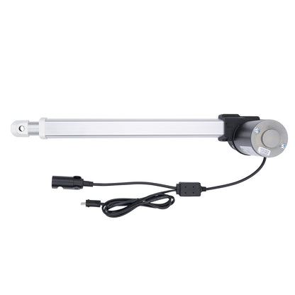 Linear actuator with cable on a white background