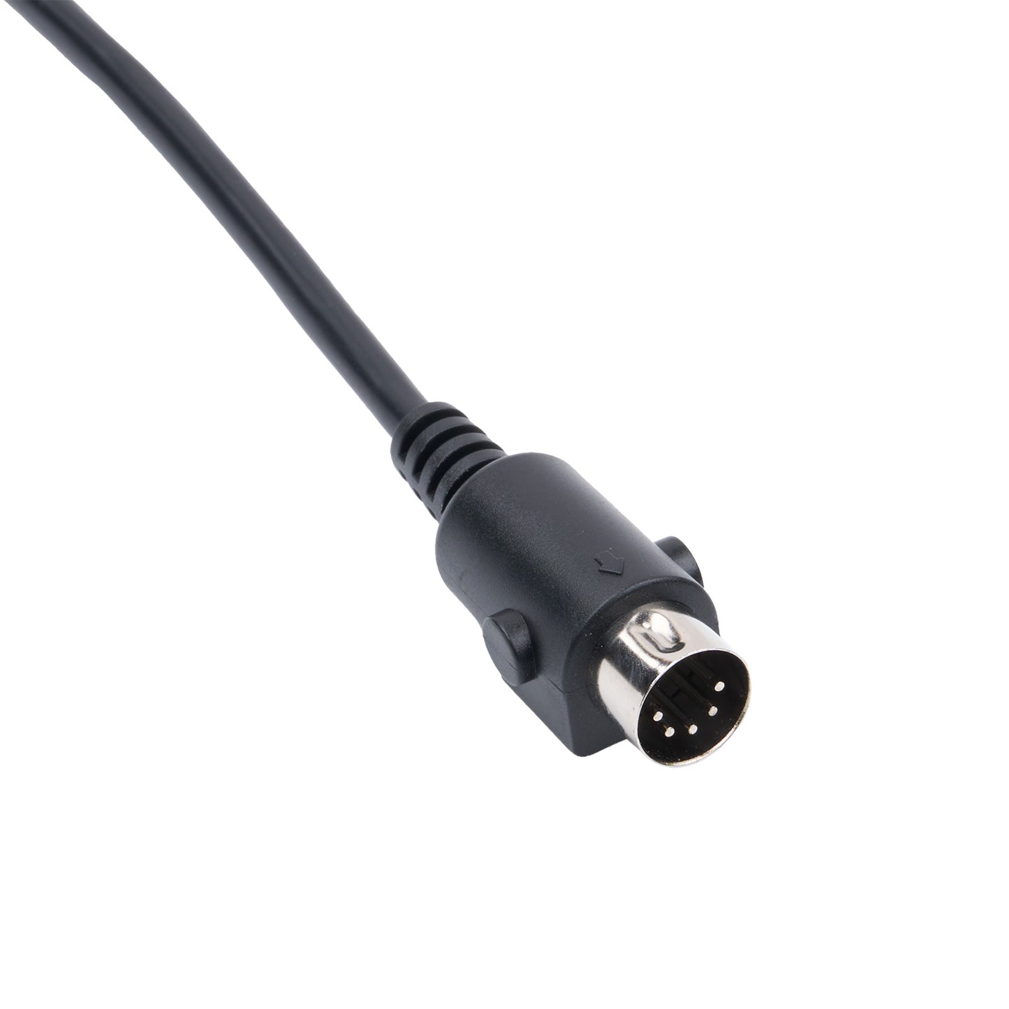 Black cable with a 4-pin connector on a white background