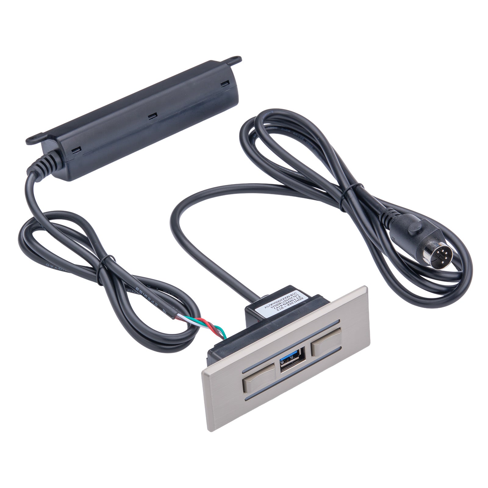 USB card reader with cables on a white background
