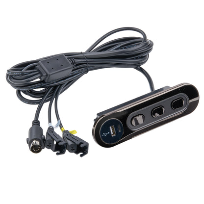 Kaidi KDH249G-007 6-Button Recliner Switch with 3 Connectors and USB-A & USB-C Charging Ports