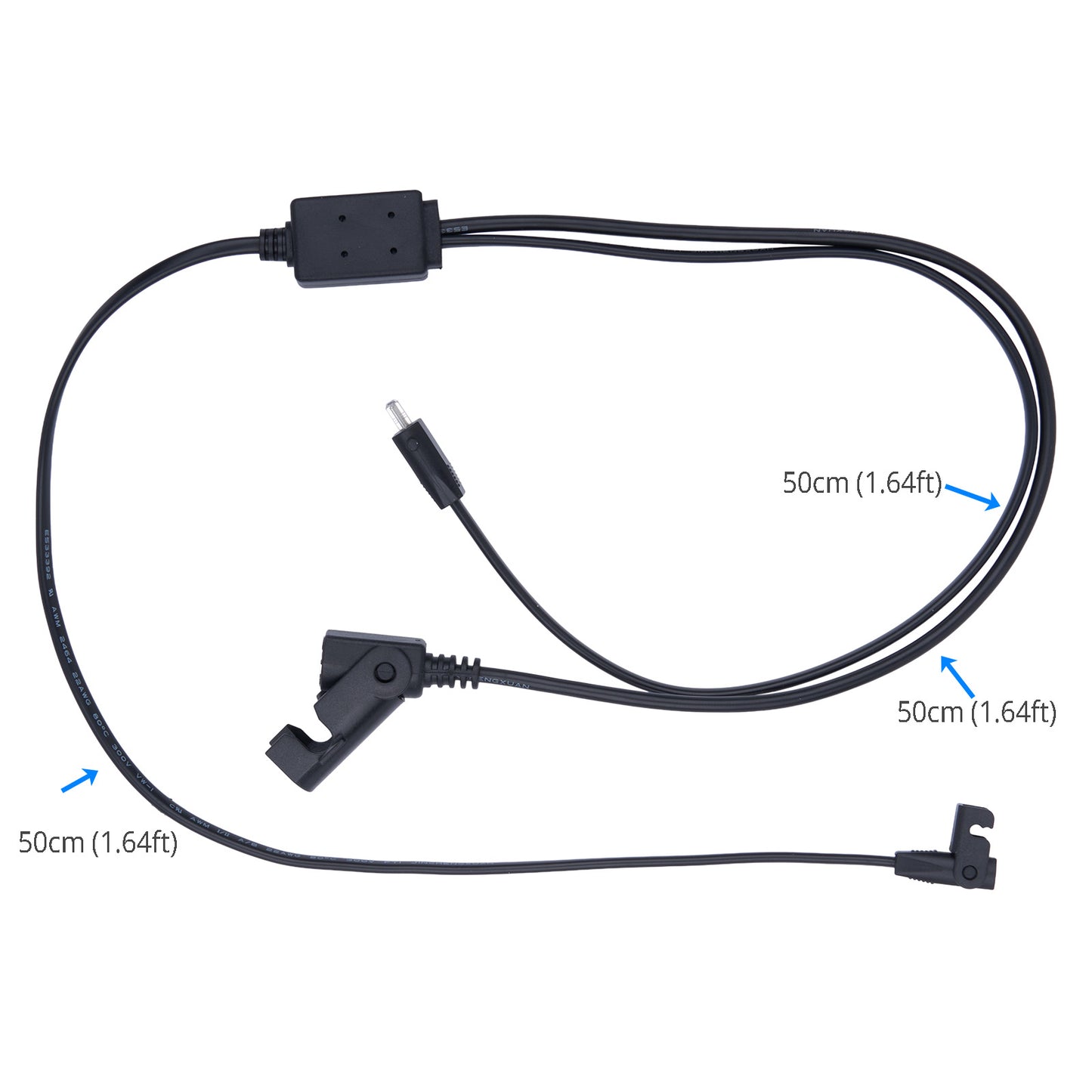 2-Pin Female to 2-Pin Male & 5-Pin Female Y-Cable for Single-Lead Linear Actuators