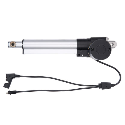 Linear actuator with wiring on a white background