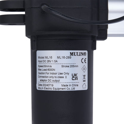 Black pump with Mulino label on a white background