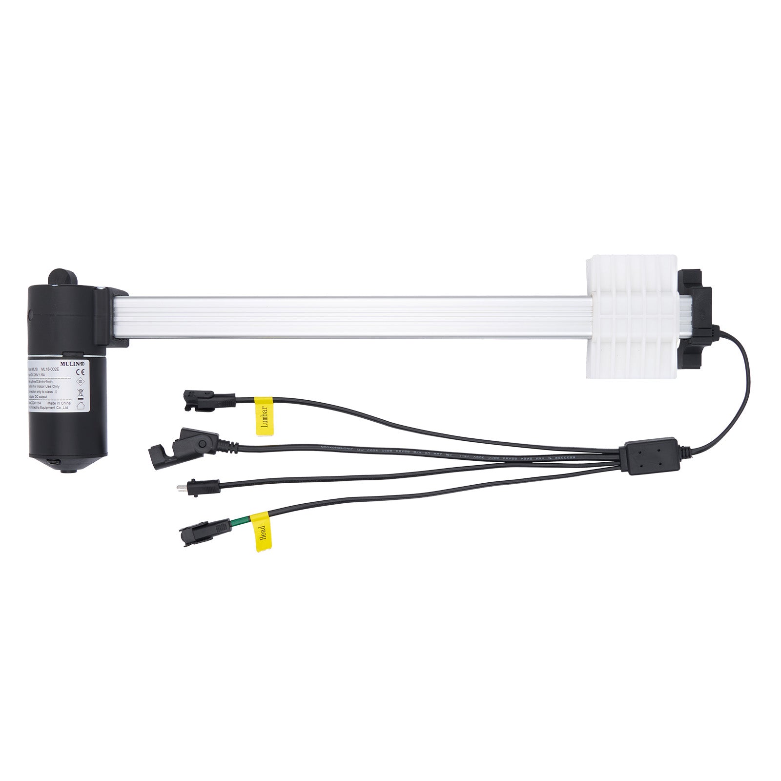 Computer cable with multiple connectors on a white background